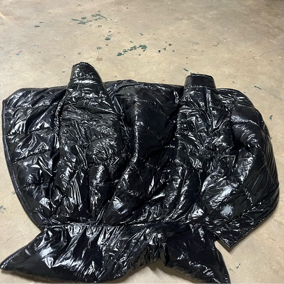 INC International Concepts Black Glossy Puffer Jacket - Picture 8 of 8